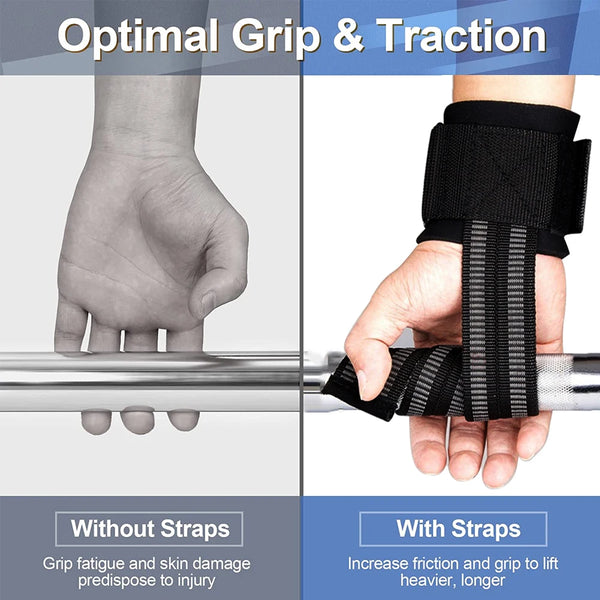 1 Pair Weight Lifting Straps with Wrist Support, Wrist Straps for Weightlifting, New Workout Wrist Wraps for Deadlifting In Gym